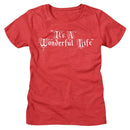 Its A Wonderful-Iawl Life Title Treatment-Red Heather Ladies S/S T-Shirt - Red Heather