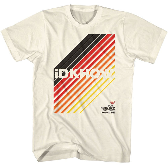Idkhow-Idkhow Diagonals-Natural Adult S/S T-Shirt - Natural