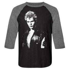 Billy Idol-Billy I-Vintage Black/Premium Heather Adult 3/4 Sleeve Raglan-S - Vintage Black/Premium Heather