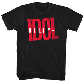 Billy Idol-Idologo-Black Adult S/S T-Shirt - Black