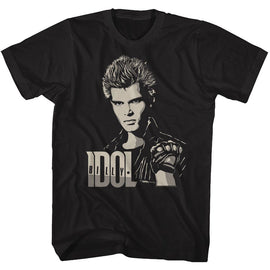 Billy Idol-2 Tone Billy-Black Adult S/S T-Shirt - Black