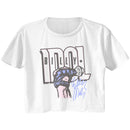 Billy Idol-Idol Fist-White Ladies S/S Festival Cali Crop-S - White
