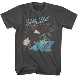 Billy Idol-Billy Idol Eagle-Smoke Adult S/S T-Shirt - Smoke