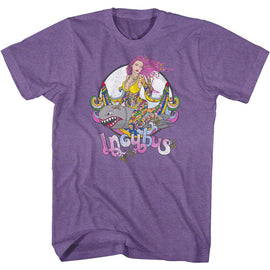 Incubus-Bomb Girl-Purple Heather Adult S/S T-Shirt - Purple Heather