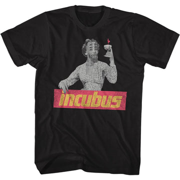 Incubus-Logo Coktail-Black Adult S/S T-Shirt - Black