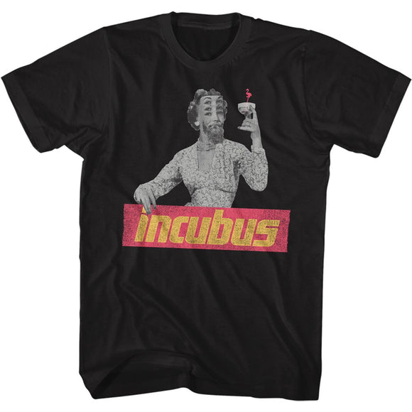 Incubus-Logo Coktail-Black Adult S/S T-Shirt - Black