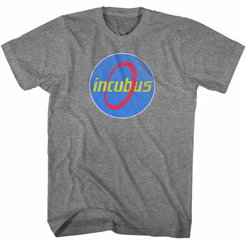 Incubus Ellipse Circle Graphite Heather Adult T-Shirt