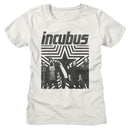 Incubus-Incubus Star Background-White Ladies S/S T-Shirt - White