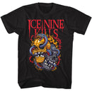 Ice Nine Kills-Ice Nine Kills Snake Skulls-Black Adult S/S T-Shirt - Black