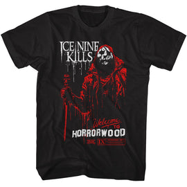 Ice Nine Kills-Ice Nine Kills Welcome To Horrorwood-Black Adult S/S T-Shirt - Black