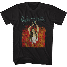 Janes Addiction-Janes Addiction Burning Girl W Logo-Black Adult S/S T-Shirt - Black