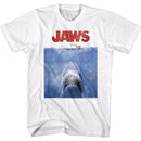 Jaws-Poster Blue-White Adult S/S T-Shirt - White
