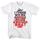 Jaws-Bigger Boat-White Adult S/S T-Shirt - White