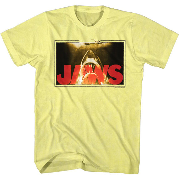 Jaws-Swim Lines-Yellow Heather Adult S/S T-Shirt - Yellow Heather