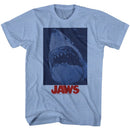 Jaws-Underwaterstyle-Light Blue Heather Adult S/S T-Shirt - Light Blue Heather