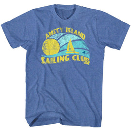 Jaws-Sail-Royal Heather Adult S/S T-Shirt - Royal Heather