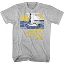 Jaws-Goin Swimming-Gray Heather Adult S/S T-Shirt - Gray Heather