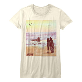 Jaws-Surfside-Vintage White Ladies S/S T-Shirt - Vintage White