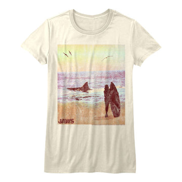 Jaws-Surfside-Vintage White Ladies S/S T-Shirt - Vintage White