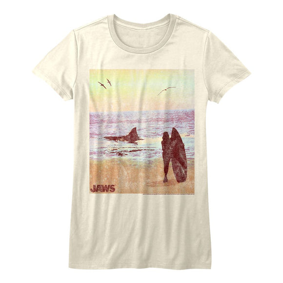 Jaws-Surfside-Vintage White Ladies S/S T-Shirt - Vintage White