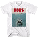 Jaws-Noms-White Adult S/S T-Shirt - White