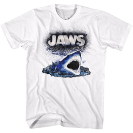 Jaws-Watch Out-White Adult S/S T-Shirt - White