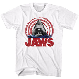 Jaws-Jaws Spiral-White Adult S/S T-Shirt - White