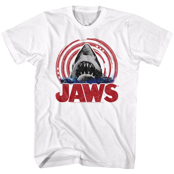 Jaws-Jaws Spiral-White Adult S/S T-Shirt - White