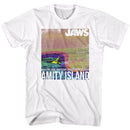 Jaws-Amity Island-White Adult S/S T-Shirt - White
