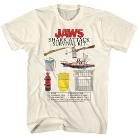 Jaws-Survival Kit-Natural Adult S/S T-Shirt - Natural