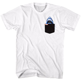 Jaws-Jp-White Adult S/S T-Shirt - White