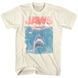 Jaws-Fade-Natural Adult S/S T-Shirt - Natural