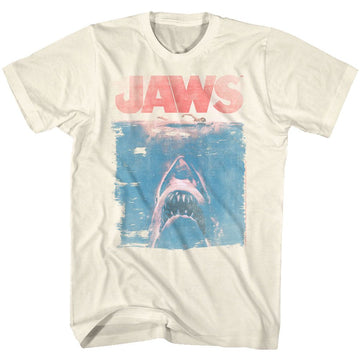 Jaws-Fade-Natural Adult S/S T-Shirt - Natural
