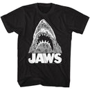 Jaws-Geometric Sharks-Black Adult S/S T-Shirt - Black