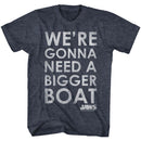 Jaws-Bigger Boat-Navy Adult S/S T-Shirt - Navy