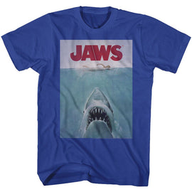 Jaws-Poster-Royal Adult S/S T-Shirt - Royal