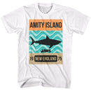 Jaws-Waves-White Adult S/S T-Shirt - White