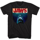Jaws-Poster Again-Black Adult S/S T-Shirt - Black