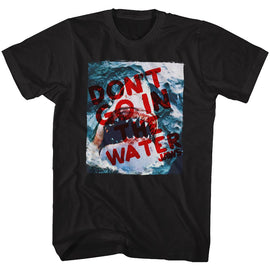 Jaws-Dont Go-Black Adult S/S T-Shirt - Black