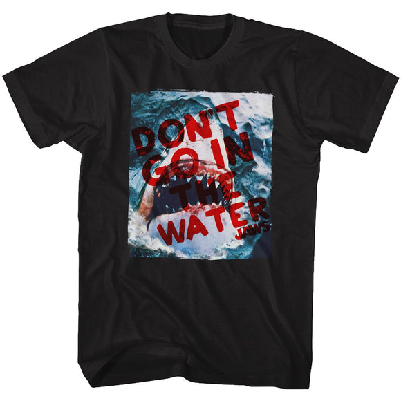 Jaws-Dont Go-Black Adult S/S T-Shirt - Black