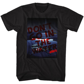 Jaws-Dont Go In-Black Adult S/S T-Shirt - Black