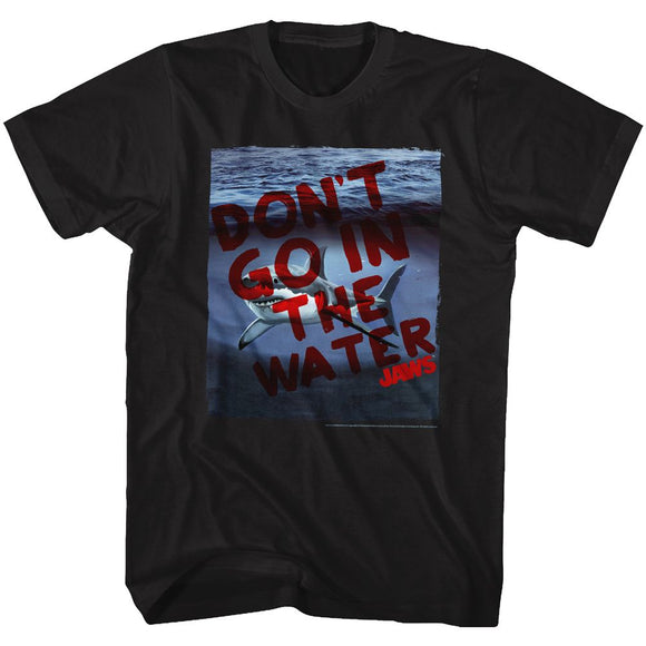 Jaws-Dont Go-Black Adult S/S T-Shirt - Black