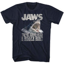 Jaws-Real Big-Navy Adult S/S T-Shirt - Navy