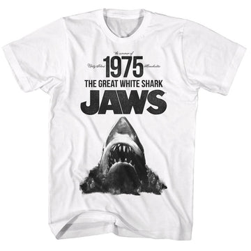 Jaws-Summer Of 75-White Adult S/S T-Shirt - White