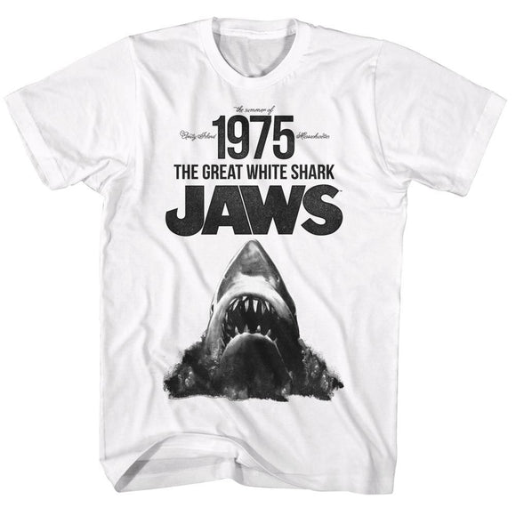 Jaws-Summer Of 75-White Adult S/S T-Shirt - White