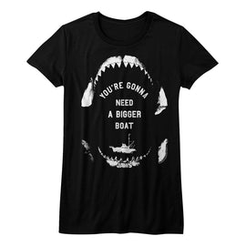 Jaws-Sailing Wisdom-Black Ladies S/S T-Shirt - Black