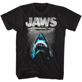 Jaws-Lichtenstein-Black Adult S/S T-Shirt - Black
