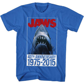Jaws-Forty-Royal Adult S/S T-Shirt - Royal