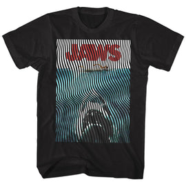 Jaws-Wiggly-Black Adult S/S T-Shirt - Black