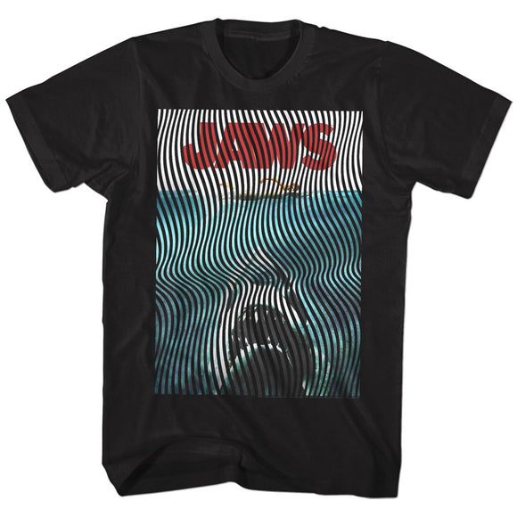 Jaws-Wiggly-Black Adult S/S T-Shirt - Black